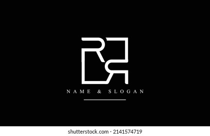 RR, R abstract letters logo monogram