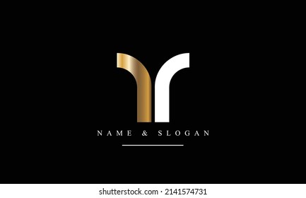RR, R abstract letters logo monogram