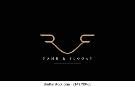 RR, R abstract letters logo monogram