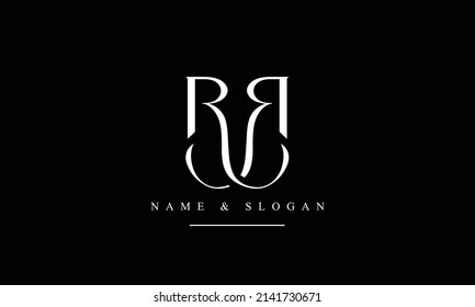 RR, R abstract letters logo monogram