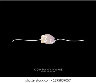 RR R R Initial handwriting logo template