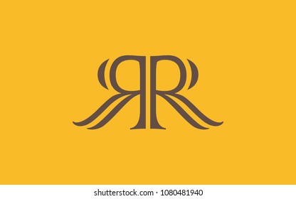 RR R letter initial Logo Design Flat Unique Modern