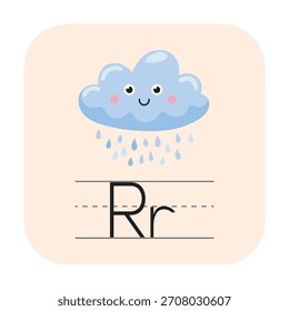 Rr para Vector de lluvia para niños