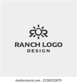 RR Ranch Logo Design Vector