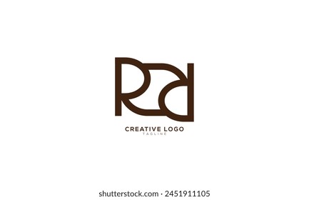 RR ROR ROD Abstract initial monogram letter alphabet logo design