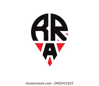 Logo-Design des RRA-Buchstabens
