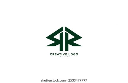 RR.Abstraktes anfängliches Monogramm Buchstaben Alphabet Logo Design