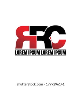 Logo-Design-Vektorgrafik für RRC-Buchstaben