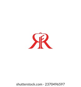 Logo-Design für RRF-Buchstaben, Logo für RF-Buchstaben, Vektorgrafik