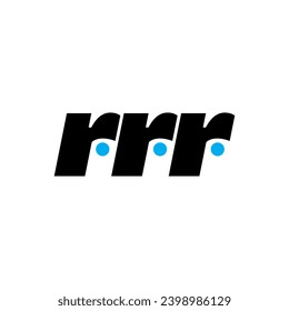 RRR brand name initial letters fictional monogram.