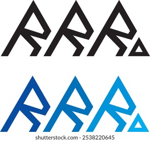 RRR Triangle logo design, icon, symbol, vector file 
