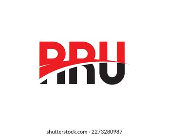 RRU Letter Initial Logo Design Vector Illustration
