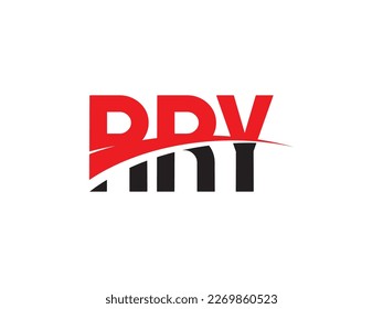 Letra RRY Ilustración del vector de diseño del logotipo inicial