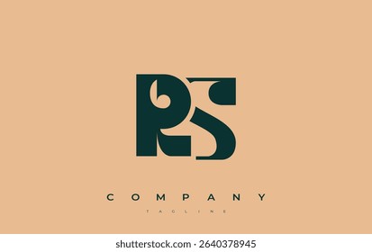 RS Abstract Geometric Logo Design. Modern and elegant logo design with simplistic typography elements, showcasing branding excellence.