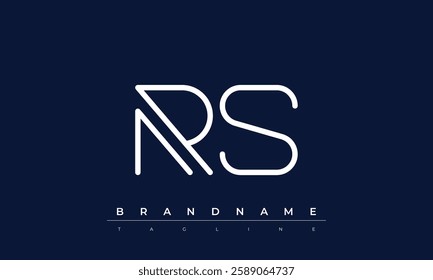 RS Abstract letter logo. This logo icon incorporate with abstract shape in the creative way
