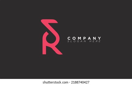 Letras alfabetas RS Logo de Iniciales Monograma 