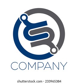 RS company linked letter logo
