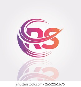 RS Creative Gradient Swirl Monogram Logo – Modern Abstract Letter mark Design for Professional Branding and Digital Identity