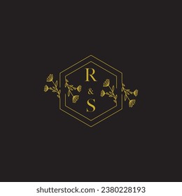 RS elegant wedding initial logo in high quality professional design that will print well across any print media