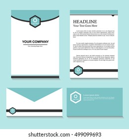 rs and envelope template vector design