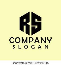 rs hexagon logo abstract colour