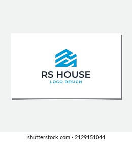 VECTOR DE DISEÑO DE LOGOTIPO DE LA CASA RS