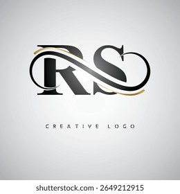 RS Infinity Monogram Logo – Elegant Modern Letter mark Design with Luxury Loop and Stylish Branding Symbol

