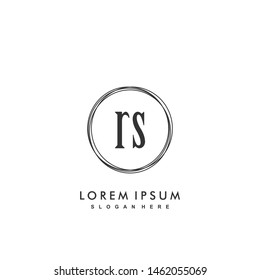 RS Initial beauty monogram logo vector