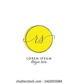 RS Initial beauty monogram logo vector