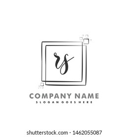RS Initial beauty monogram logo vector