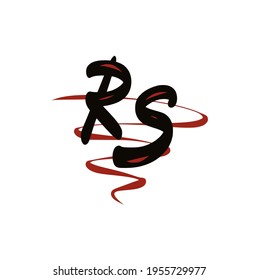 RS initial handwritten logo for identity