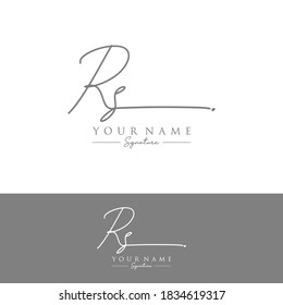 RS Initial letter handwriting and signature logo.