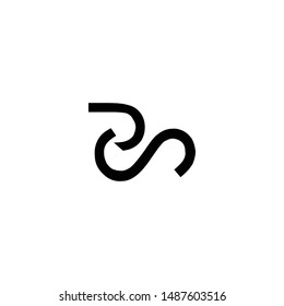 rs initial letter logo vector