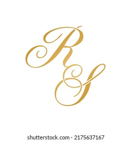 RS initial logo design vector stock