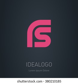 RS initial logo. RS initial monogram logotype. Vector design element or icon.