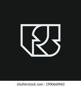 RS Initial logo. monogram logo vector illustration