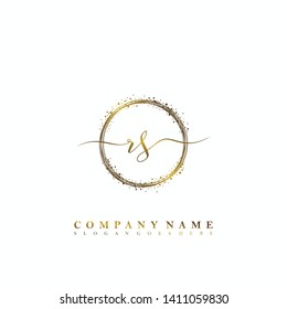 RS Initial luxury handwriting logo vector