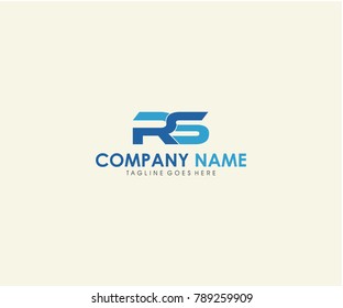 RS initial modern abstract icon letter logo vector eps 10