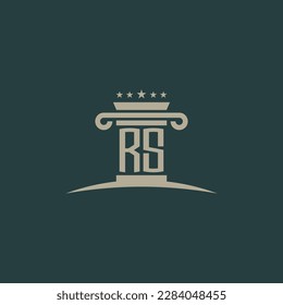 RS initials law of justice logo vector design template