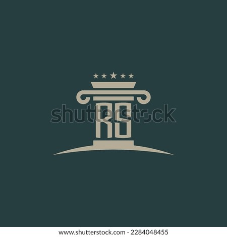 RS initials law of justice logo vector design template