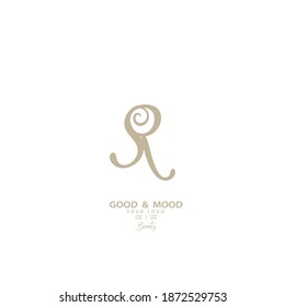 RS, the initials logo sr, premium and elegant