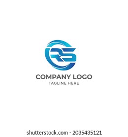 RS Letter Business Logo Design Icon Alphabet Vector Template