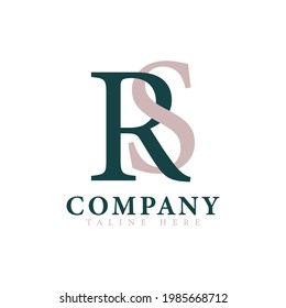 RS Letter Linked Logo for business and company identity -Alphabet letters Initial Monogram logo RS, SR, R and S - Letter RS Logo Vector Template
