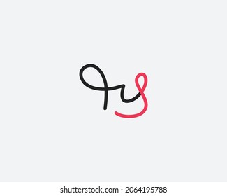 Design-Vorlage für das RS-Letter-Logo, Vektor