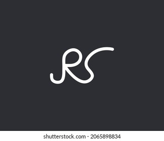 RS Letter Logo Design Template Vector