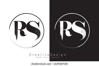 RS letter logo design template vector