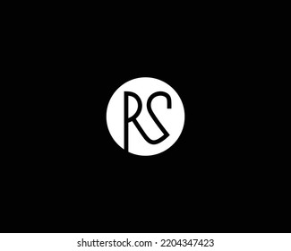 vector de diseño de logotipo de letra RS