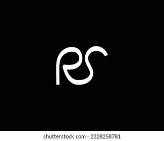 RS letter logo design template vector