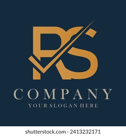 RS Letter Logo Design Template Vektor. Creative Initials Buchstaben RS Logo Konzept.