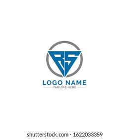 RS letter logo design vector template 